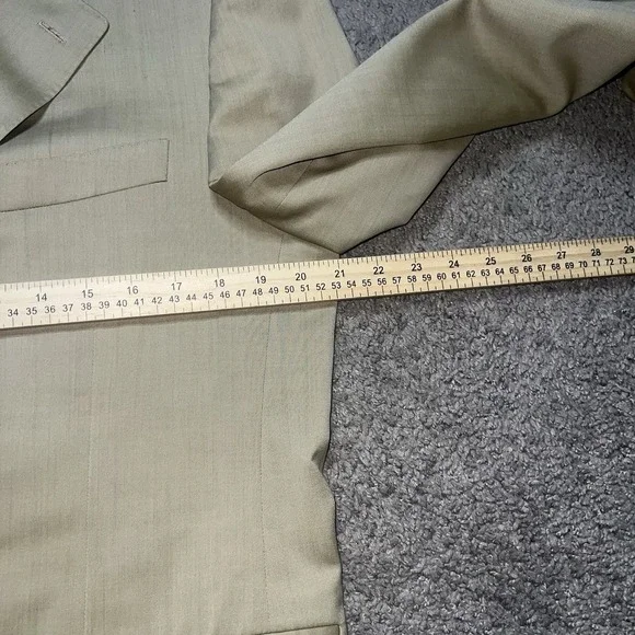 Canali Super 120's Blazer 42R 100% Wool Made In Italy Beige Sport Coat Mens
